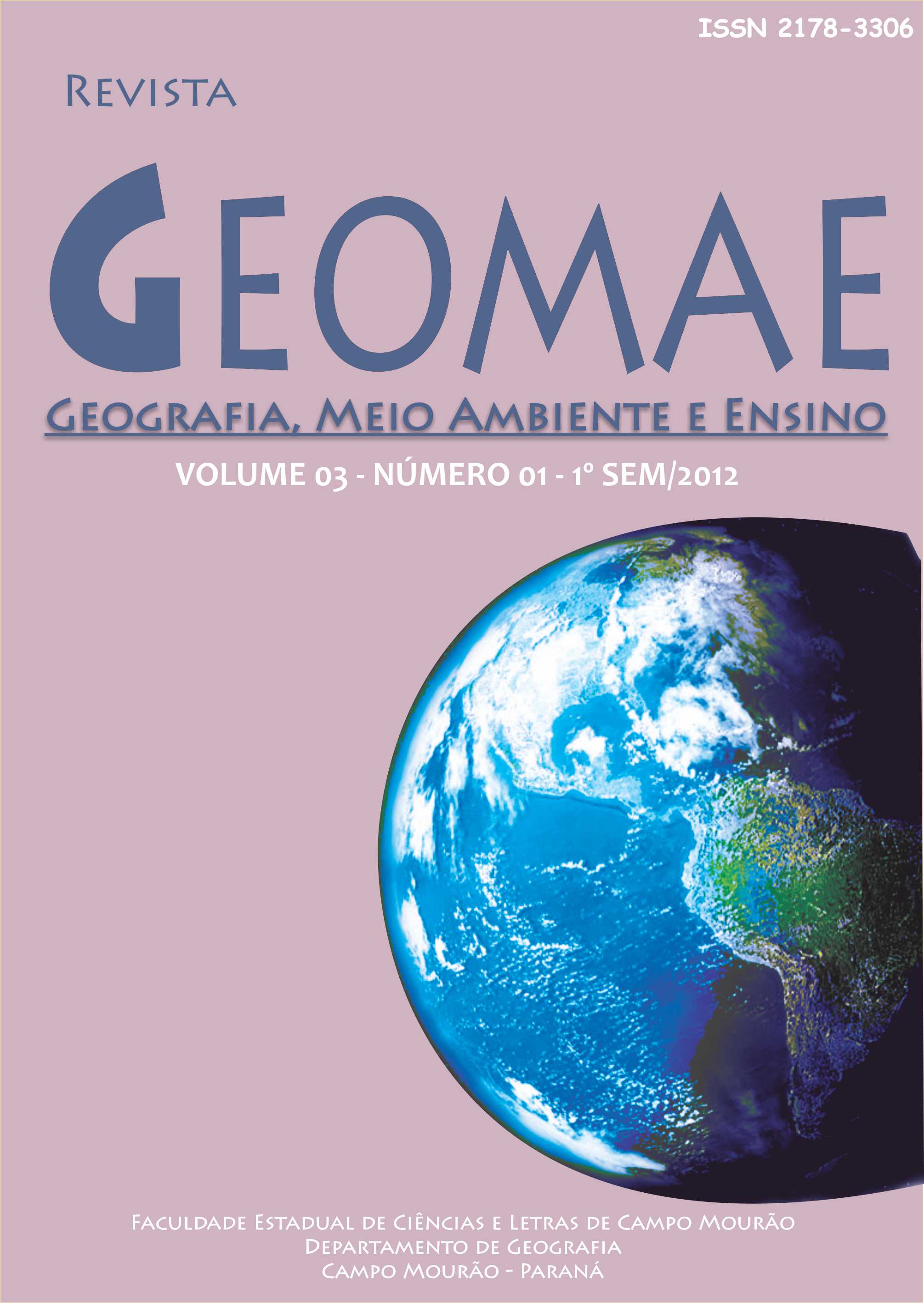 					View Vol. 3 No. 1 (2012): Revista GEOMAE
				