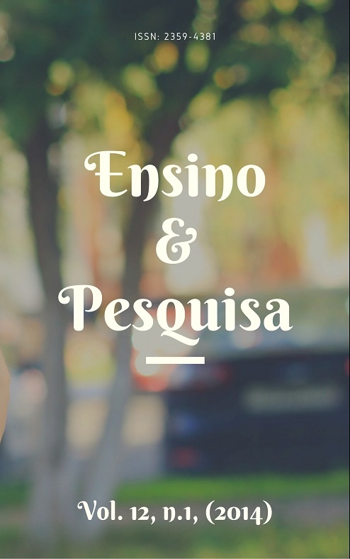 					View Vol. 12 No. 1 (2014): Ensino & Pesquisa
				