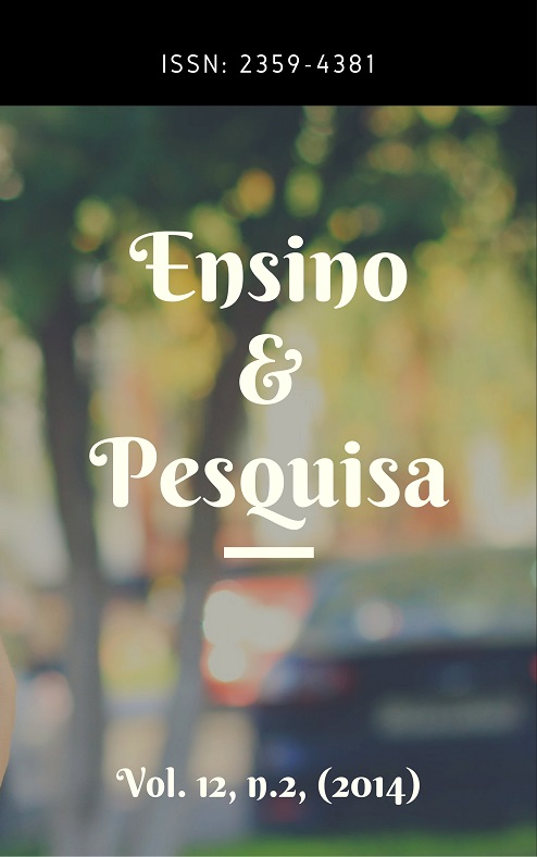 					View Vol. 12 No. 2 (2014): Ensino & Pesquisa
				