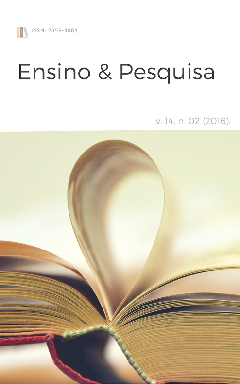 					Ver Vol. 14 Núm. 2 (2016): Ensino & Pesquisa
				
